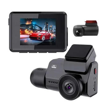 Relee 4K Dash Cam Vstavaný WiFi, GPS Auto Tabuli Záznamník 2K HDR Nočné Videnie Predné A Zadné 4K