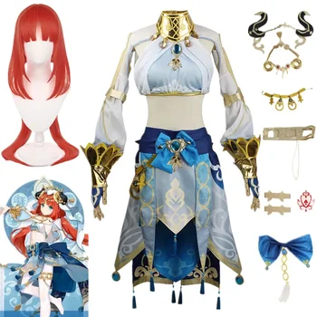 Genshin Vplyv Nilou Sumeru Hydro Cosplay Kostým Celý Set pokrývku hlavy Tetovanie Šaty, Oblečenie pre Anime Comic Halloween oblečenie