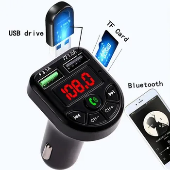 Auto Bluetooth 5.0 FM USB Nabíjačku Pre Fiat 500 600 500l 500x punto stilo bravo freemont stilo panda