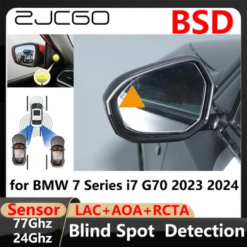 BSD Blind Spot Detection, pri Zmene jazdného Pruhu Pomáha Parkovanie Warnin pre BMW 7 Series i7 G70 2023 2024