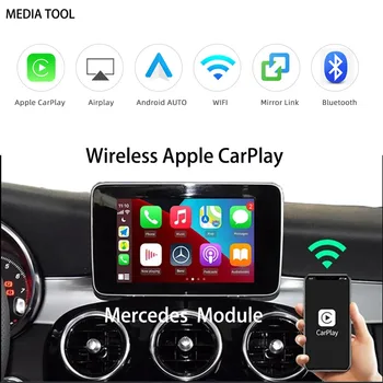 Apple CarPlay Android Auto Dekodér Pre Mercedes-Benz C Trieda W205 NTG5.0/NTG5.1 Rozhranie Podpora Predné, Zadné Zadný Fotoaparát Zrkadlo