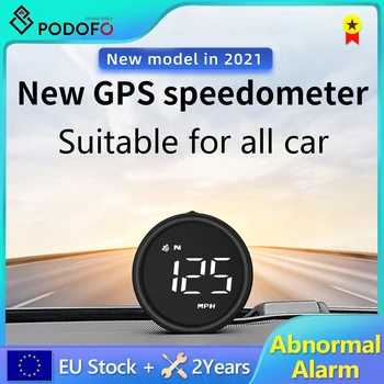 Podofo Auta GPS HUD Head Up Displej Digitálne Meradlá KM/h, MPH prekročenia rýchlosti Alarm, Otáčkomer