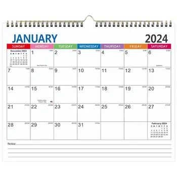 Nástenný Kalendár Anglický Kalendár Mesačný Kalendár Stene Visí Kalendár Každodenné Použitie V Kancelárii Dovolenku Plánovanie Office Rok Kalendár