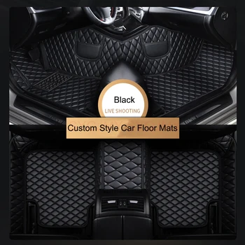 SYGJMY Vlastné Auto Podlahové Rohože pre Tesla Model X 5 Sedadla 6 Sedadla 2016-2023 Interiérové Detaily Príslušenstvo Pu Koža