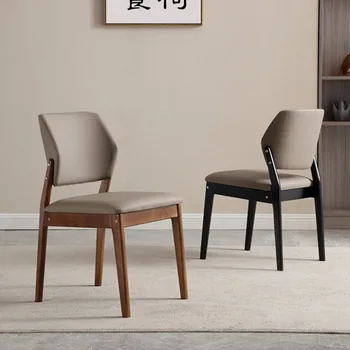 Pevné drevené jedálenské stoličky domácnosti, moderný jednoduchý taliansky ľahké luxusné pohodlné späť stoličky Hotel jedálenský stôl stolička stolička