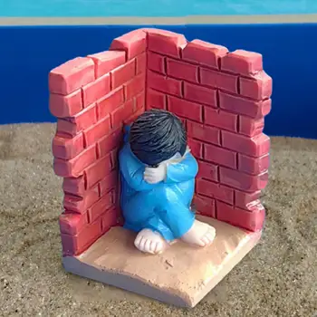 Diorama Obrázok pracovnej Plochy Dekor Rohu Plač Dieťaťa, Miniatúrne Rozloženie pre stavbu Modelu Súpravy domček pre bábiky Príslušenstvo Železničné Súpravy