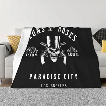 Guns N Roses, Paradise City Lebky Los Angeles Deka Plyšové Flanelové Coral Fleece Posteľná Bielizeň Dodanie Gauč Dekoratívne
