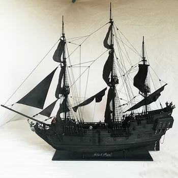 Piráti z Karibiku Plnú Verziu Black Pearl Auta Plachetnica Model Auta Drevené Montované Black Pearl Gold Edition