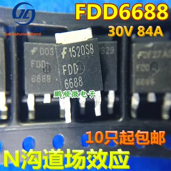 30pcs originálne nové FDD6688 Oblasti Účinok-252 MOS Trubice 30V 84A Plne Automatický Stroj Testované a Dodáva