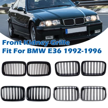 Predný Nárazník Obličiek Mriežka Jednej Dual Roštov Mriežky vhodné pre BMW Radu 3 E36 1992-1996 Auto Príslušenstvo, Náhradné Časti
