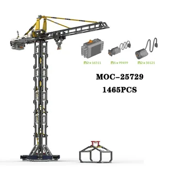 Stavebným MOC-25729 Tower Crane Model Hračka Montáž 1465PCS Dospelých a Deti Puzzle Vzdelávania Hračka Narodeniny Vianočný Darček