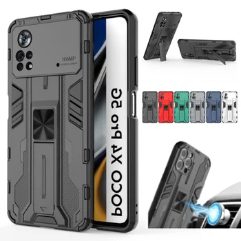 Pre Xiao Poco X4 Pro 5G Prípade Magnetický Krúžok Držiteľ Zbroj Prípadoch Pre PocoPhone X4Pro PocoX4 Pro Poko X 4 Pro Kamery Kryt Chrániť
