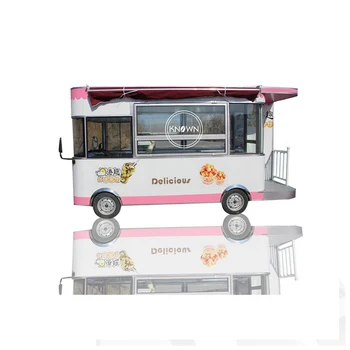 3,5 M dĺžka Elektrické Potravín Truck Mobile Kuchyňa Stravovanie Trailer Ulici Hot Dog Košíka Ice Cream Bubble Tea Predajné Van Kiosk