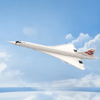 MOC Concorde Nadzvukové dopravné Lietadlo Stavebné Bloky Concord Modelu Lietadla Stavebné Bloky, Tehla Francúzsko Rovine Hračky pre Deti Vianočný Darček