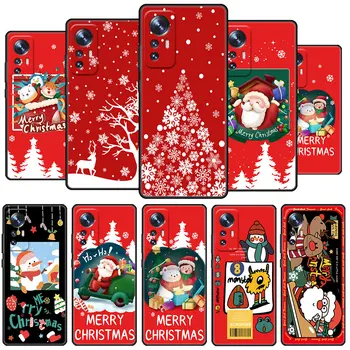 Vianočné Cartoon Snehuliak Prípade Pre Xiao Mi Poco X3 X4 NFC M3 Mi 11 11T 10 T 9T 12 9 10 TON Lite Silikónové Späť Telefón Coque
