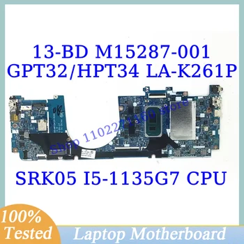 M15287-001 M15287-501 M15287-601 Pre HP X360 13-BD W/SRK05 I5-1135G7 CPU GPT32/HPT34 LA-K261P Notebook základnej Doske 8 GB 100% Testované