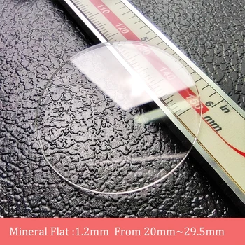 Sledujte Crystal Kolo Hladké Ploché Minerálne Sklo Krištáľ 1,2 mm Hrubé od 20~predstavovala 29,5 mm