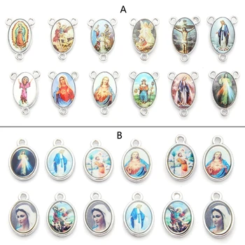 20 Ks Ježiša, Márie panny Márie Zázračnej Vrchol Medaila Kúzlo Prívesky pre Šperky, Takže DIY Ruženec Náramok Náhrdelník