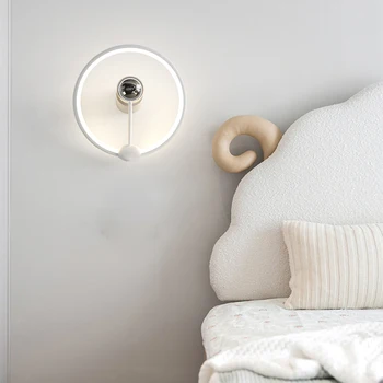 Moderný Jednoduchý LED Nástenné svietidlo Nordic Bielu Stenu, Osvetlenie Obývacej Izby, Spálne, Chodby Domova Svietidlá, Domáce Vnútorné Nástenné Svietidlá