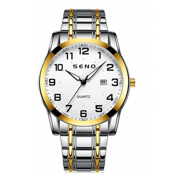 Obchodné Hodinky Pre Mužov Top Značky Luxusné Náramkové hodinky Quartz Jednoduchý Dizajn z Nehrdzavejúcej Ocele Kalendár pánske Hodinky Montre Homme