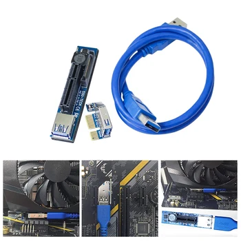 PCI-E Stúpačky PCIE karty PCI-Express X1, Aby X4 S USB3.0 Predlžovací Kábel