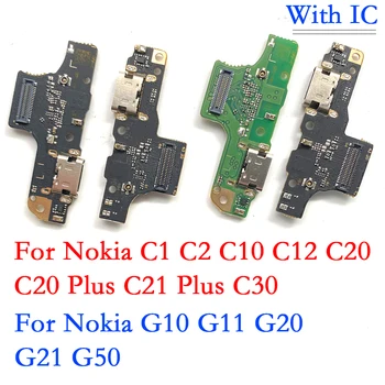 5 ks，USB Nabíjací Dok Doske Konektor pre Nabíjačku nabíjaciemu Portu Flex Kábel Pre Nokia G50 G20 G21 G11 C30 C12 do C20 C10 C2 C1 C21 Plus