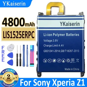YKaiserin Batérie Pre Sony Xperia Z1 Z 1 L39h Honami TAK-01F C6902 C6903 C6906 C6943 LIS1525ERPC AGPB011-A001 4800mAh kontakty batérie