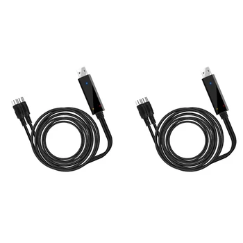 2X USB MIDI Kábel Prevodník USB Rozhranie V-Out, MIDI Kábel Na PC, Notebooku a Klavíra V nahrávacom Štúdiu 6.5 Ft
