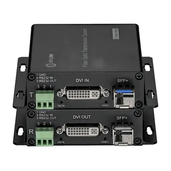 DVI Vlákniny Extender single mode fiber optic media konvertor 20 KM 4K*2K@30Hz video Vysielač a Prijímač