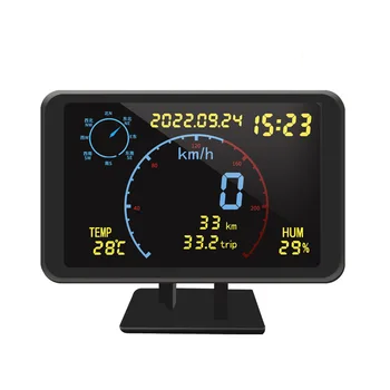 DC5-24V Auto, GPS, Multi-funkčný Tachometer HUD Head-up Display Kompas, nadmorská Výška Teplota Vlhkosť vzduchu