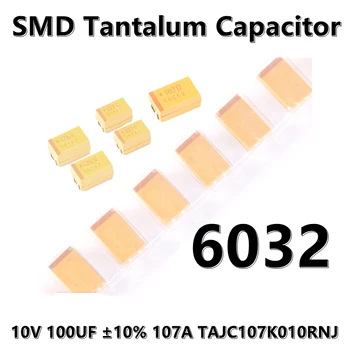 (2 ks) Pôvodná 6032 (Typ C) 10V 100UF ±10% 107A TAJC107K010RNJ SMD tantal kondenzátor