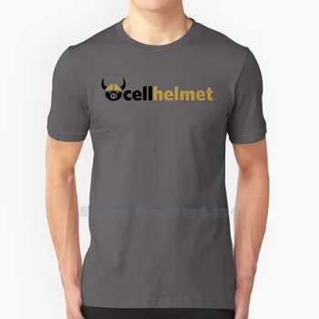 Cellhelmet Bežné Streetwear Vytlačiť Logo T-shirt Grafické 100% Bavlna Čaj