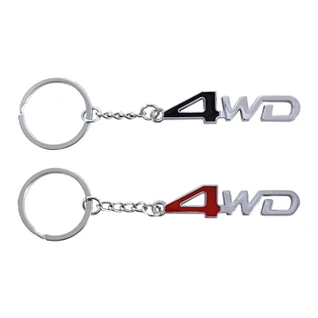 Ženy, Muži Keyring 4WD Logo Auta Kovový Krúžok Keychain Pre Toyota Hodna Mini Jeep KIA Hyundai Renault, Ford 4WD Keychain Príslušenstvo