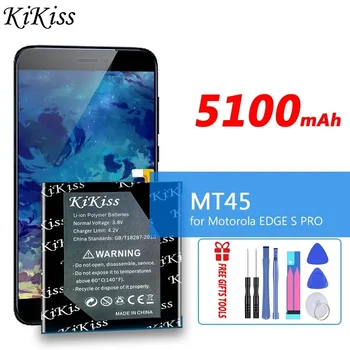 KiKiss Batérie MT45 5100mAh pre Motorola Moto OKRAJ S Pro SPro XT2153-1 Repalcement Bateria