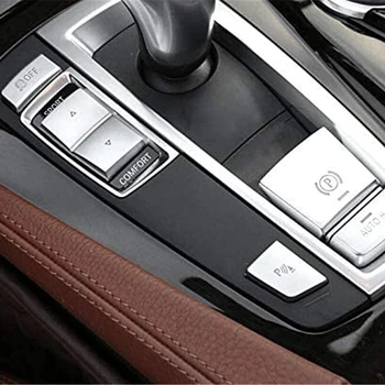 5 ks/sada Pre BMW 5 6 Série X3 ručnej brzdy Radenie Panel Bočný Prepínač S Tlačidlo Krytu A Radenie Panel Byrron Nálepku Krytu