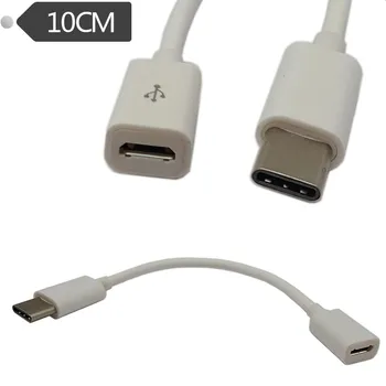 Typ C USB 3.1 Samec na Micro USB 5pin Žena Plnenie Údajov sync Kábel Kábel Adaptéra
