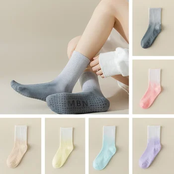 Nové Módne Gradient Polovici teľa Professional Anti-slip Športové Ponožky pre Ženy, Joga Ponožky Pilates Ponožky Krytý Dance Fitness Ponožky