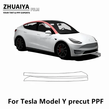 2020-2024 Pre Tesla Model Y A-Stĺpik PPF Farba ochranný Film 8mil karosérie film