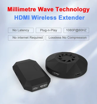 5/25/200m 5G Bezdrôtové pripojenie HDMI Video Milimeter vlna Domáce Audio TV Stick 4K rozlíšení Full HD Mini Projektor Extender Displej Dongle