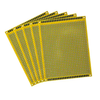 5 KS PCB Dosky Žltá obojstranná Doska 7*9 CM PCB DIY Univerzálnej Dosky s obvodmi