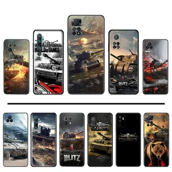 Silikónové Čierne Telefón Prípadoch pre Redmi Note11 Pro 10C, 10A 9A 9C 9i 9T Poznámka 9s 10 Lite 10s 11s World Of Tanks Hra Xiao 9 Kryt