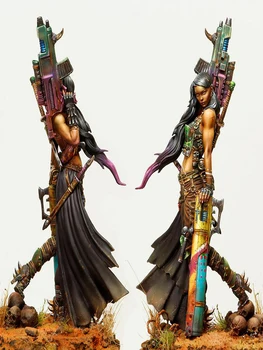 Živica Obrázok 1/24 dávnych fantasy bojovník žena stojí Model Unassambled Nevyfarbené Obrázok Stavebných Kit