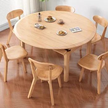 Moderná Kuchyňa Jedálenský Stôl Okrúhly Obývacia Izba Newclassic Centrum, Konferenčné Stolíky Dreva Japonský Mesas De Comedor Domov Furnitures