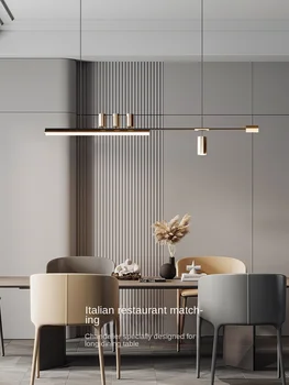 Moderný Minimalistický Line Prívesok Svetlá V Kuchyni Visí Lampa Deluxe Jedáleň, Obývacia Izba Dlho Svietidlo Suspendu Vnútorné Osvetlenie