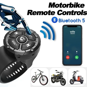 Bezdrôtový Bluetooth 5.3 Vzdialené Tlačidlo Helmy, Slúchadlá Motocykel/Bike Riadidlá Media Controller Volant, Diaľkové Ovládanie