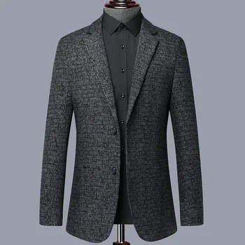 Boutique pánskej Módy Busness Plus-size Bežné Gentleman kórejská Verzia Všetko Britský Štýl Svadby Elegantné Sako Hosť