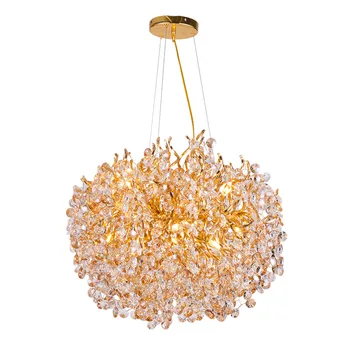 Luxusné Krištáľový Luster Visí Lampy, Osvetlenie Schodiska Crystal LED Luster pre Obývacia Izba Moderné Zlaté Točité Schodisko,
