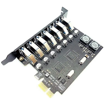 2X USB 3.0, PCI Express Adaptéra PCI E Na 7 Porty USB 3 Rozširujúcej Karty Adaptéra USB3 Pcie PCI-E X1 Radič Konvertor