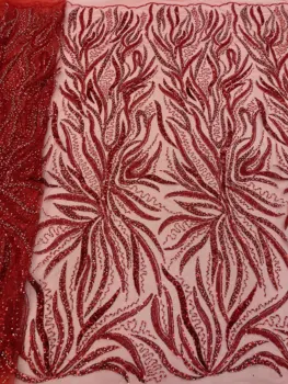 Vysoko Kvalitné Módne Francúzsky Oka Výšivky, Čipky Textílie Afriky Nigérijský Flitrami Čipky Textílie Pre Svadobné Šaty