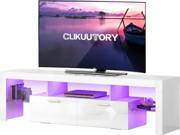 Moderné LED 70 cm Dlhé TV Stojan s úložným Zásuvky pre 50 55 60 65 70 75 80 Palcové Televízory, Biele Drevo TV Konzoly